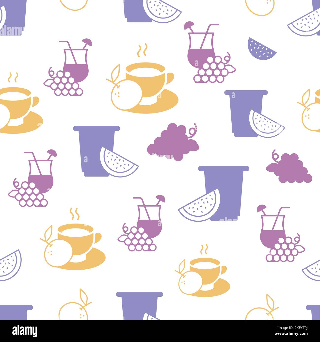 Refreshing Patterns vector white refreshing drinks repeat pattern background design Stock ...