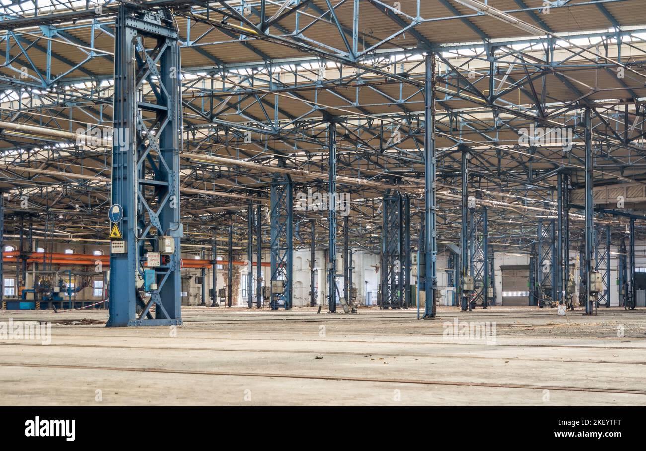 Old factory hall from the past Stock Photo Alamy