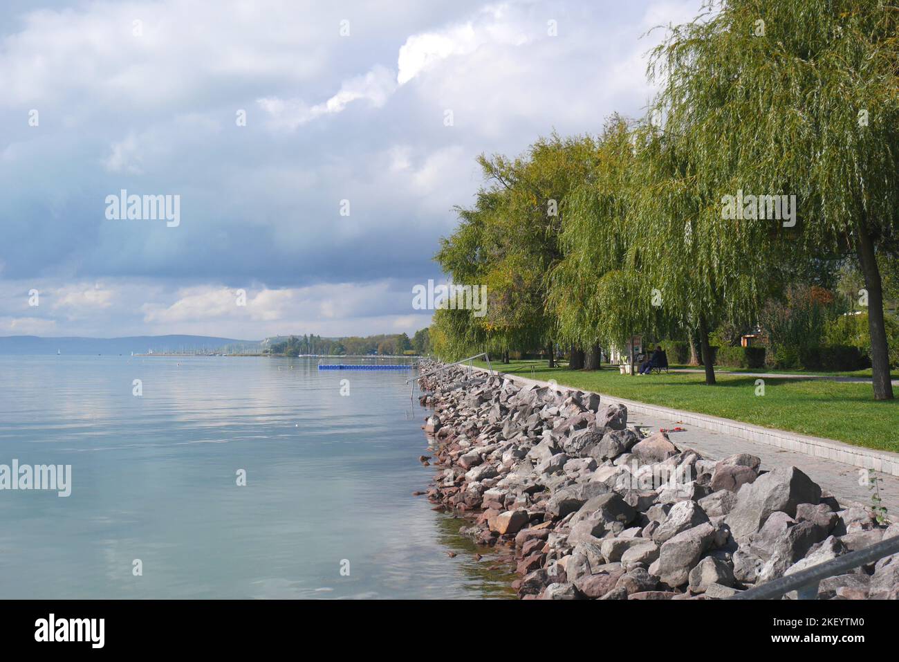 Lake Balaton at Balatonakarattya, Veszprem County, Hungary Stock Photo