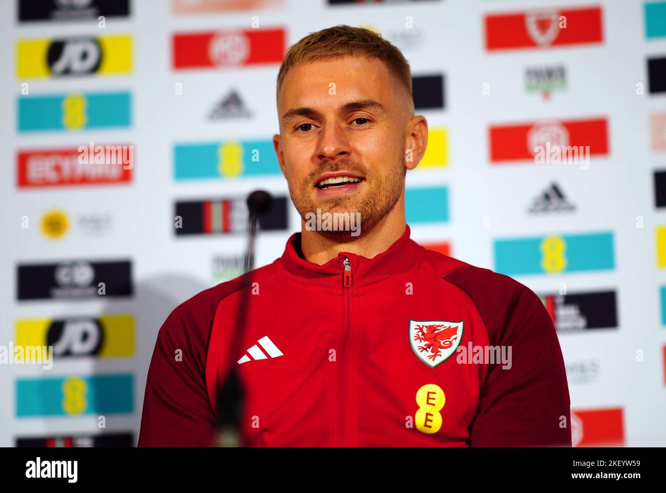 File photo dated 14-11-2022 of Aaron Ramsey, who admits he is having to pinch himself ahead of Wales' first World Cup campaign since 1958. Issue date: Tuesday November 15, 2022. Stock Photo