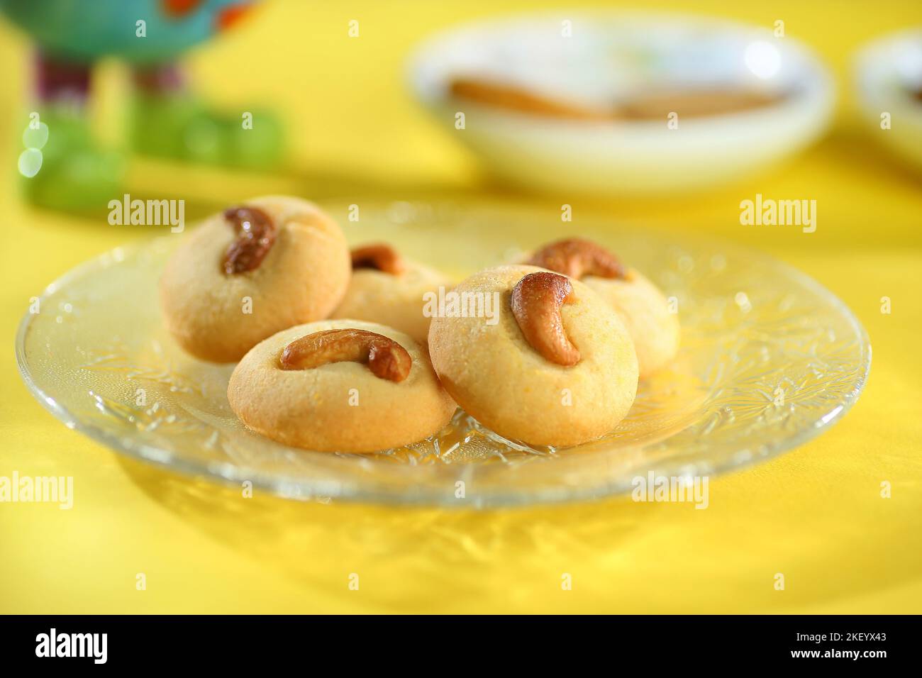 cashew nut cookies Stock Photo