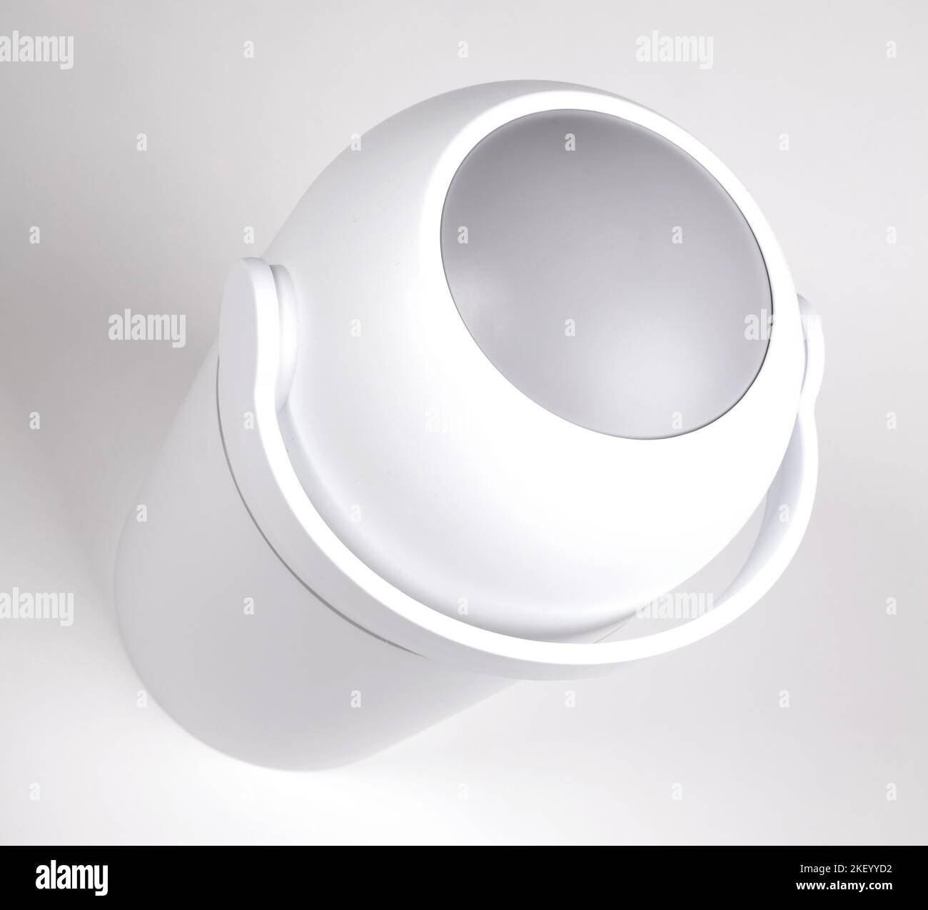 Diapers waste, dirty diaper in garbage pail, selective focus Stock