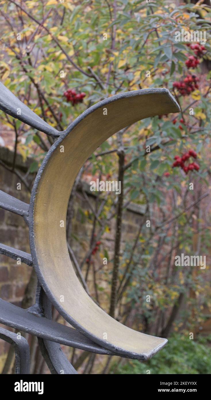 Part of the Eternity Gates by Anthony Twentyman at Dudmaston Hall, commissioned to celebrate the Laboucheres' Ruby Wedding Anniversary. Stock Photo