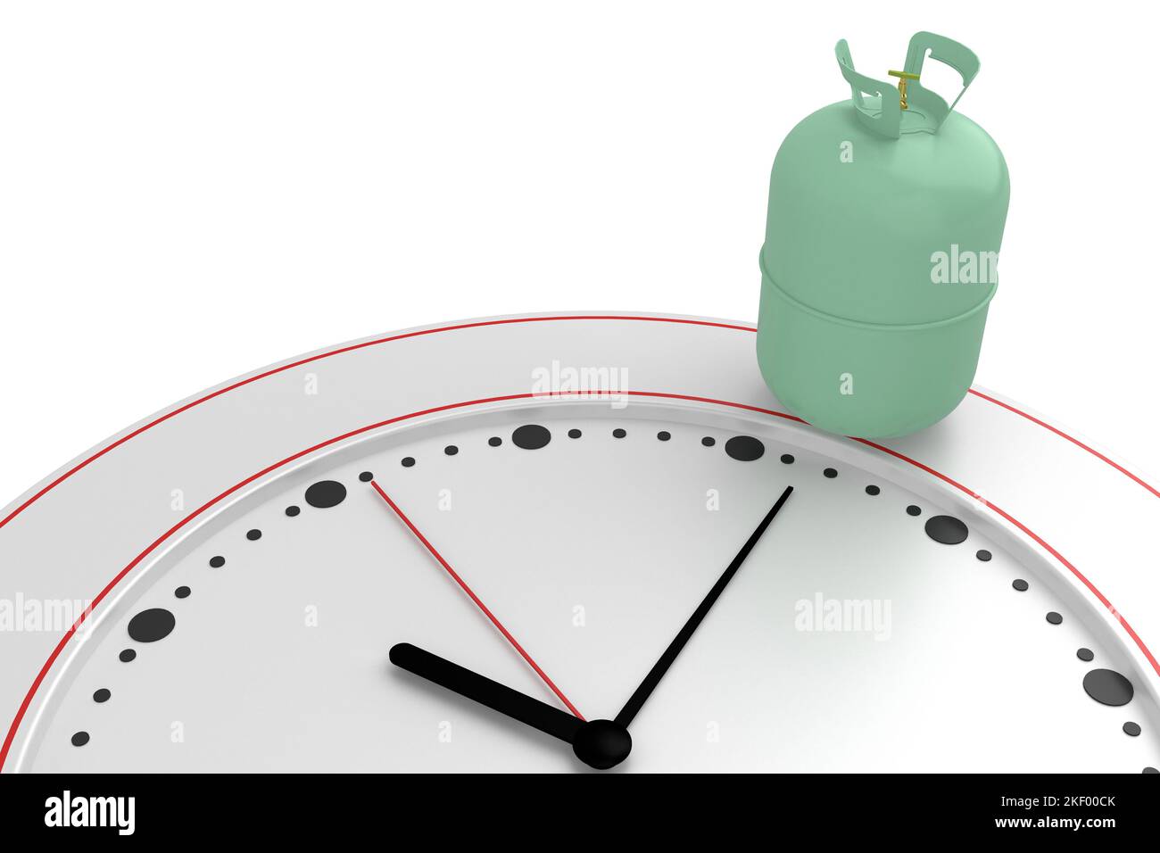 freon tank on the dial. concept it's time to change the freon bottle