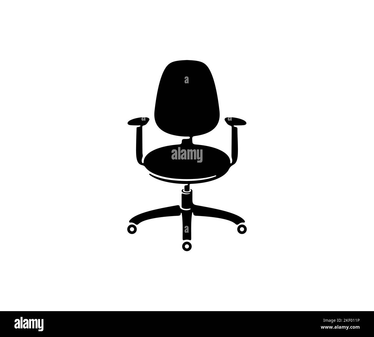 Office chair, piece of furniture and chair, logo design. Interior, decorating, decoration, architecture and interior design, vector design Stock Vector