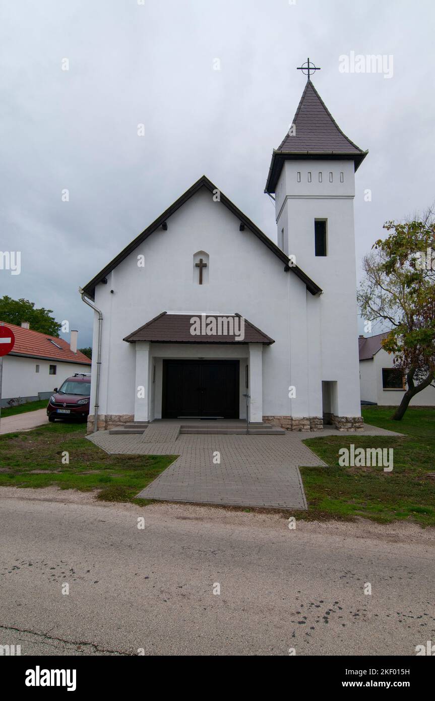 Catholic church Balatonszőlős ( Balatonszolos ), Veszprém county, Hungary. Stock Photo