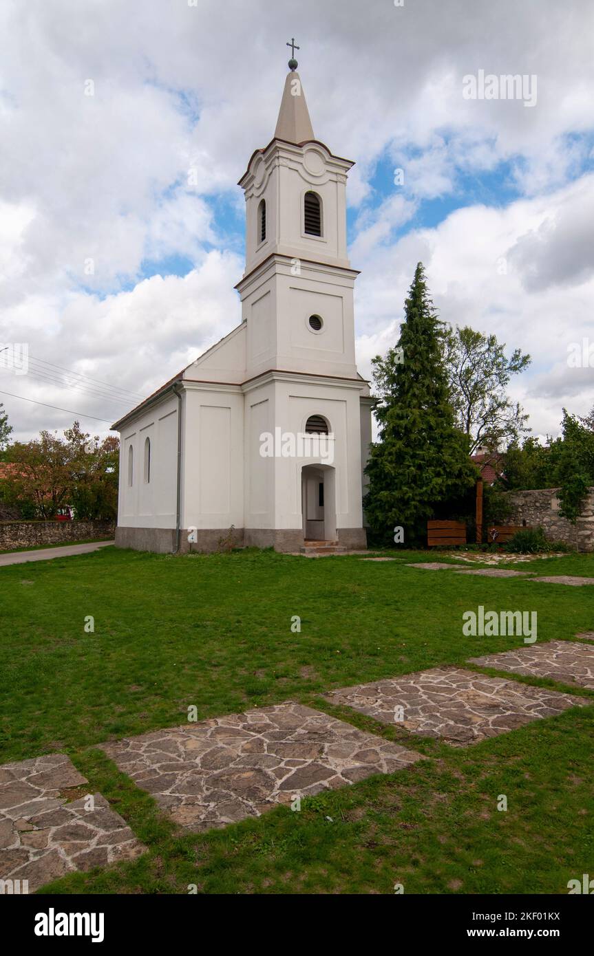 Evangelical Church at Balatonakali, Veszprém county, Hungary. Stock Photo