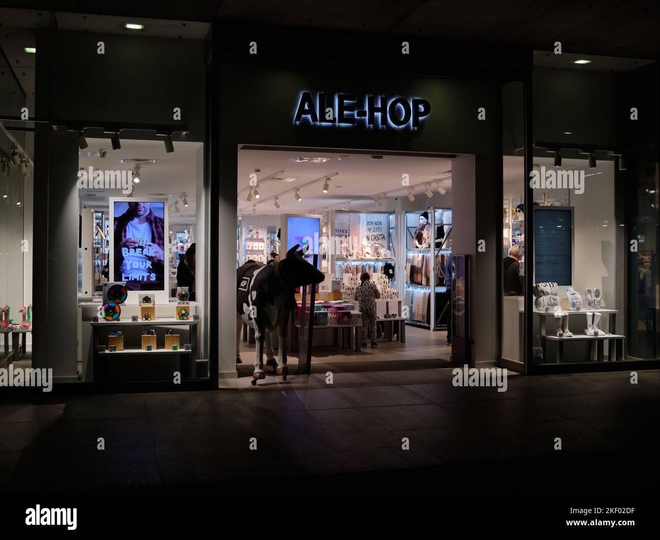 ALE-HOP shop at port of Málaga, Spain. Stock Photo