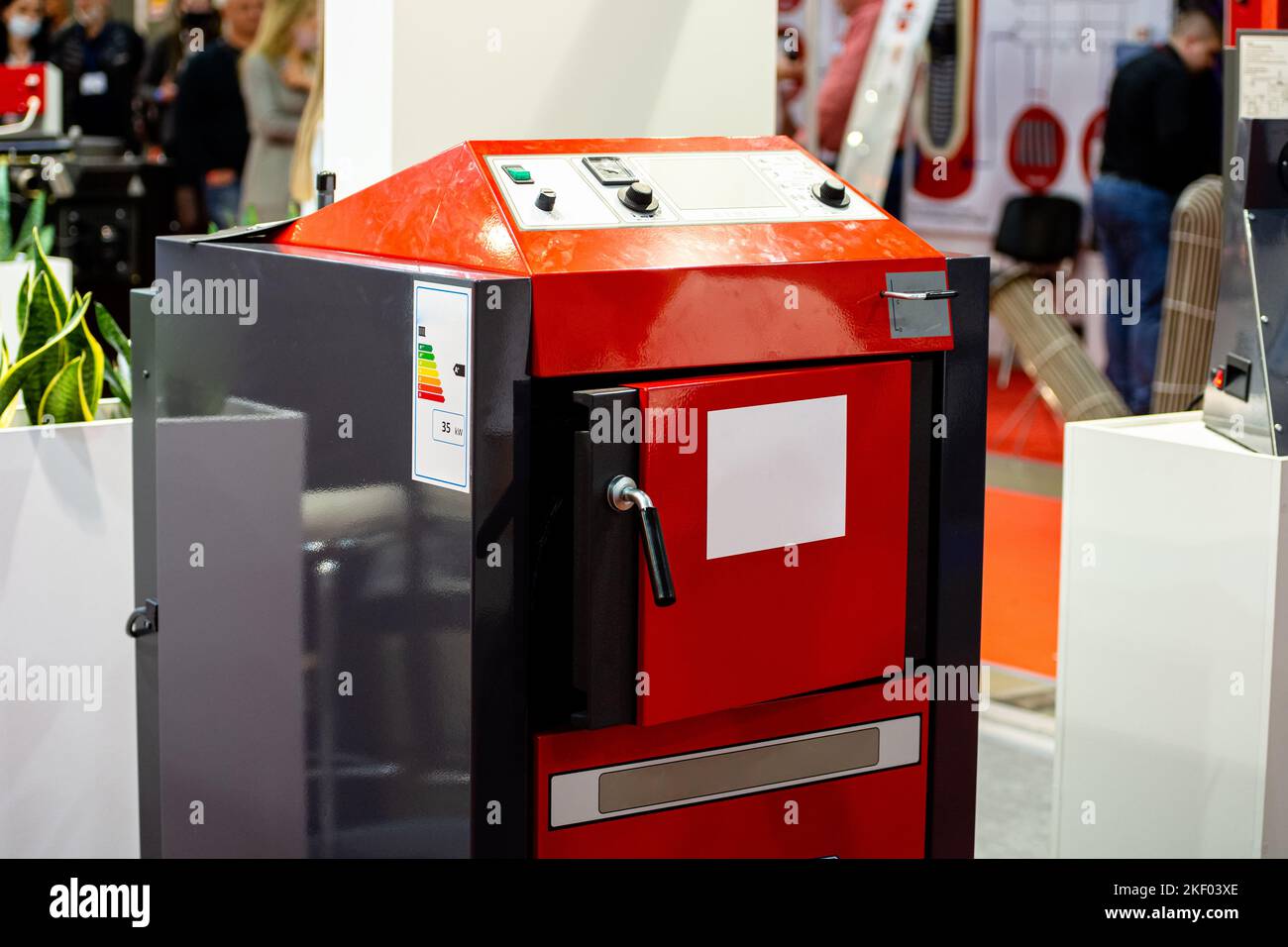 Woodfired pyrolysis boiler for space heating Stock Photo Alamy