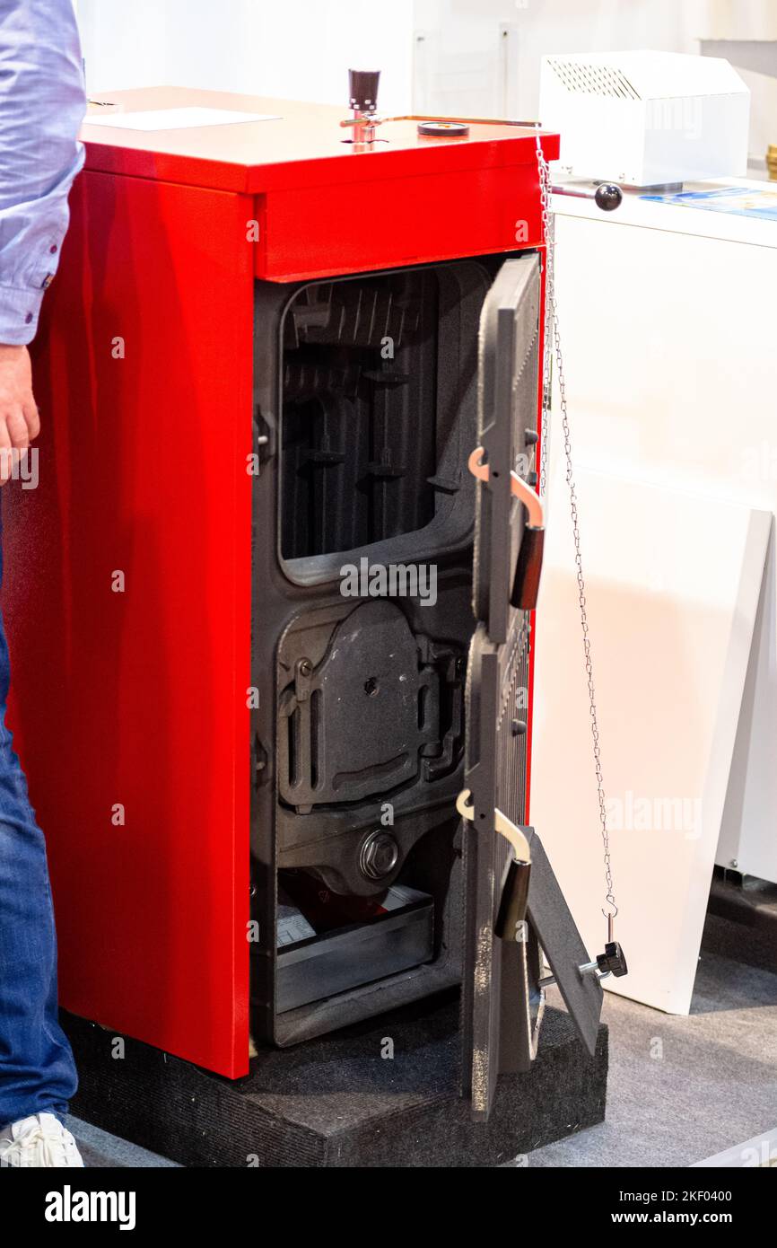 Solid fuel gas generator boiler Stock Photo Alamy