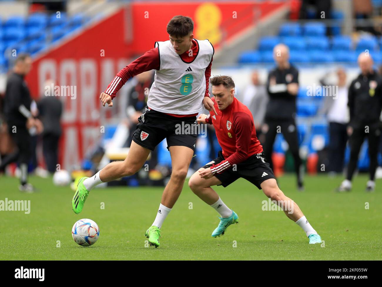 Wales' Rubin Colwill during a training session at the Cardiff City ...