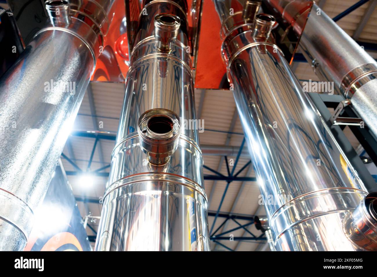 Chimneys made of stainless steel. Heating systems, chimney systems