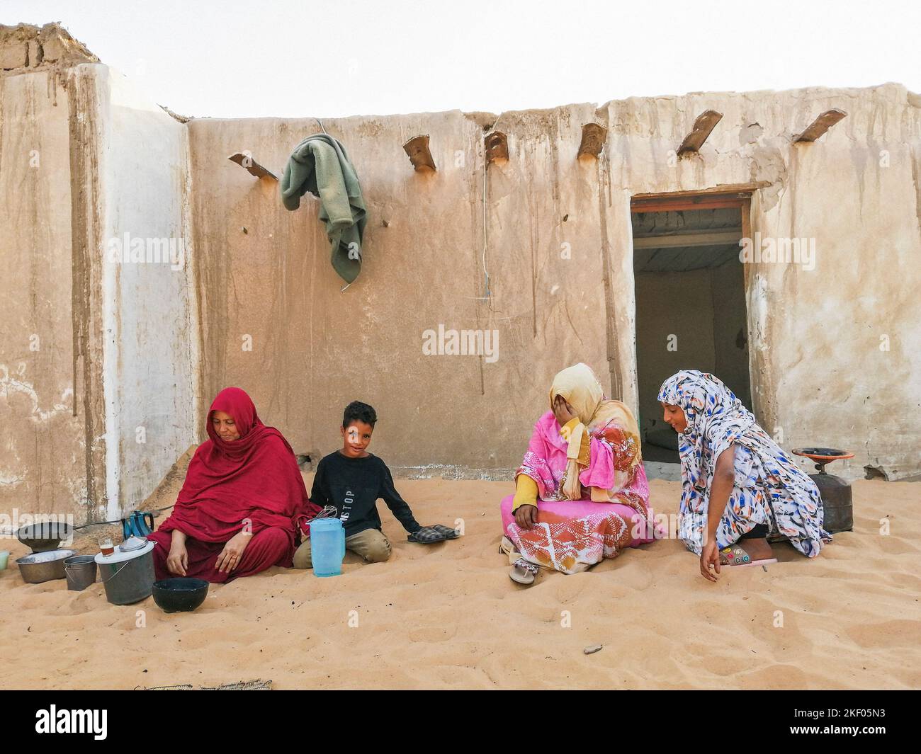 Mauritania, Ben Amira, daily life, women Stock Photo