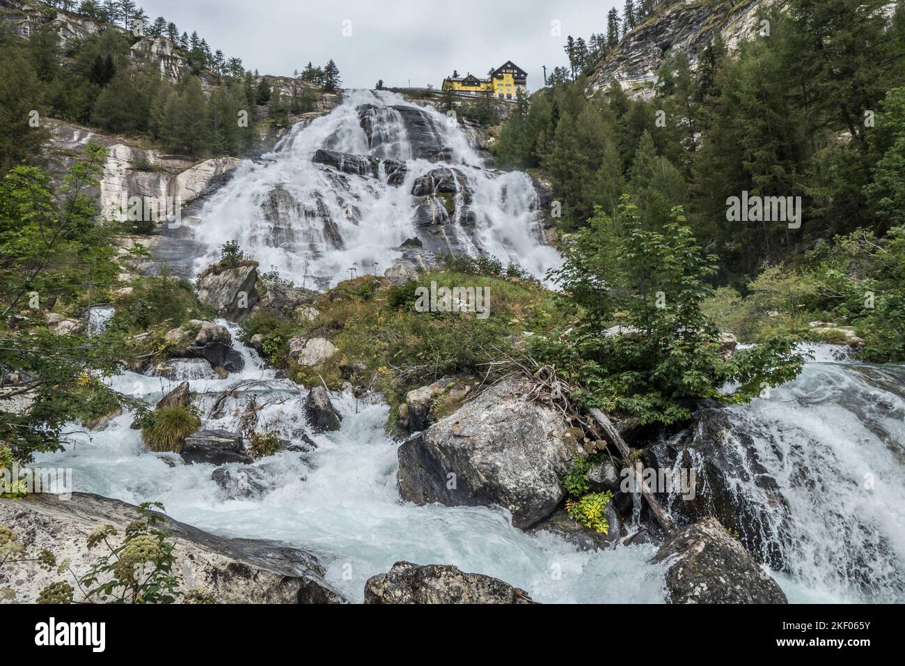 Toce Waterfall The very high and beautiful Waterfall of the Toce in the Formazza ...
