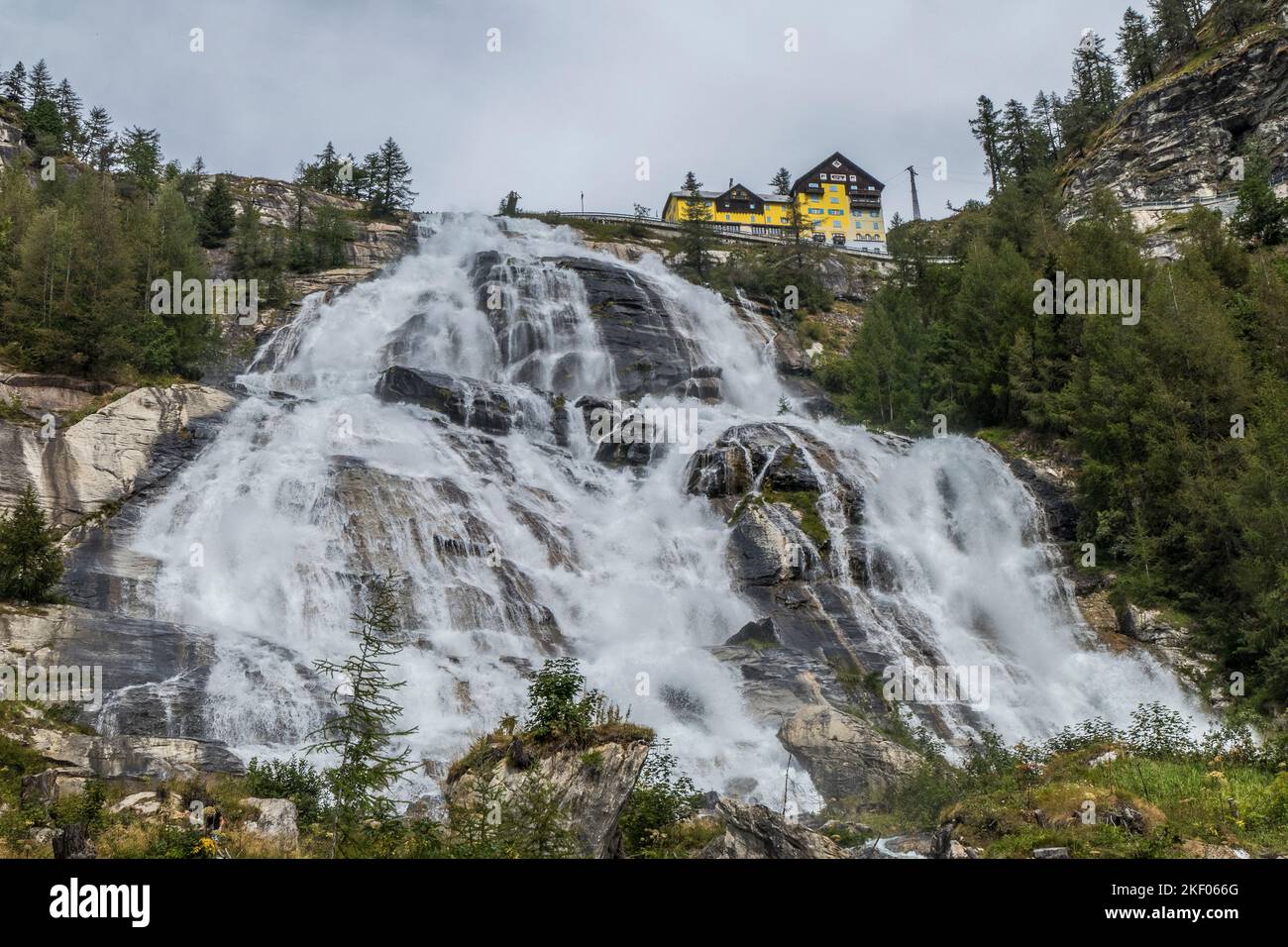 Toce Waterfall The very high and beautiful Waterfall of the Toce in the Formazza ...