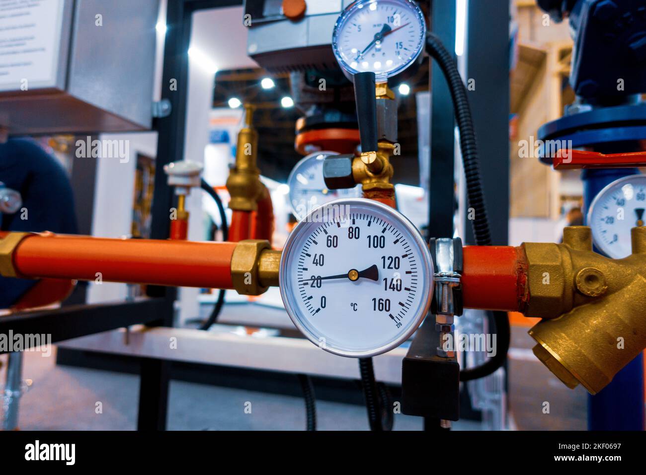 Industrial thermometer. Bimetallic thermometer for air conditioning