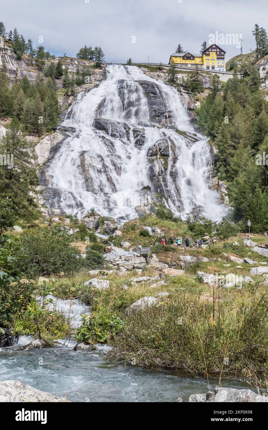 Toce Waterfall The very high and beautiful Waterfall of the Toce in the Formazza ...