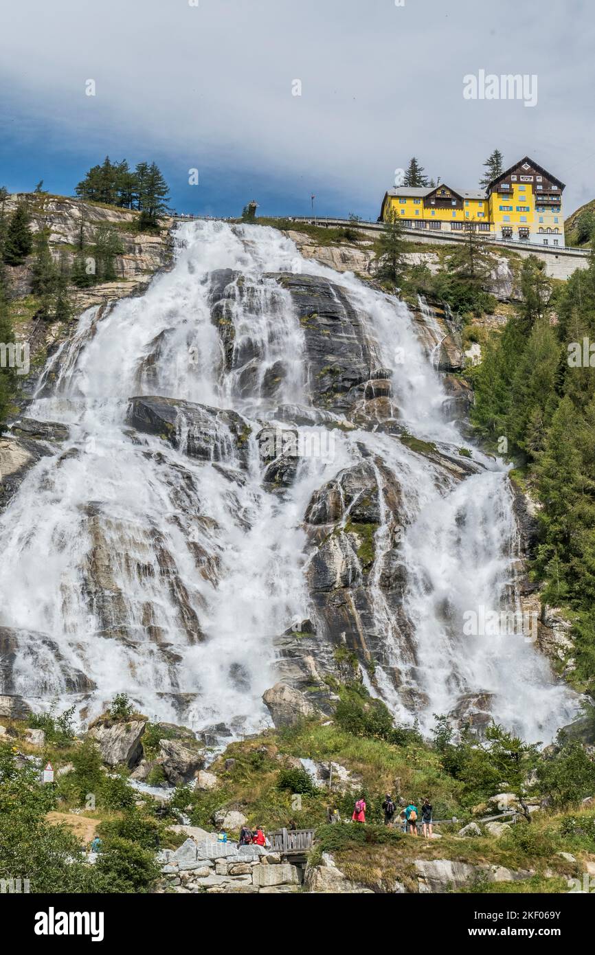 Toce Waterfall The very high and beautiful Waterfall of the Toce in the Formazza ...