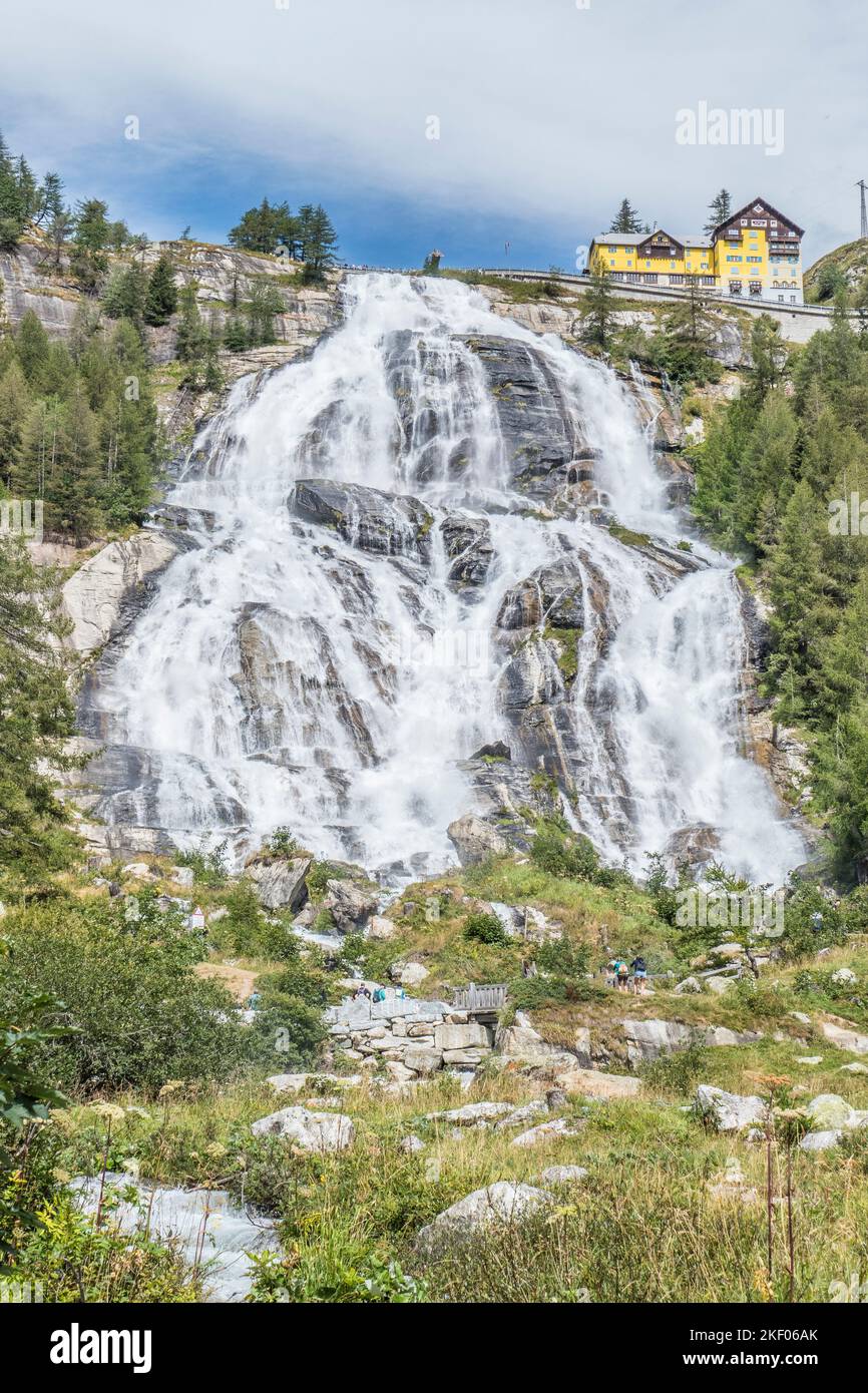 Toce Waterfall The very high and beautiful Waterfall of the Toce in the Formazza ...