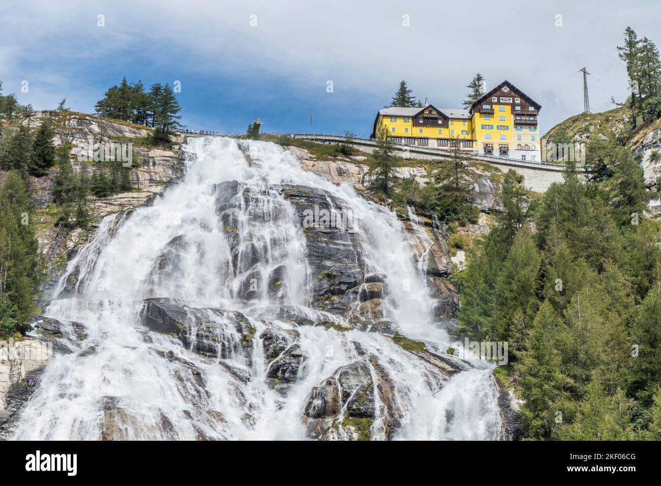 Toce Waterfall The very high and beautiful Waterfall of the Toce in the Formazza ...