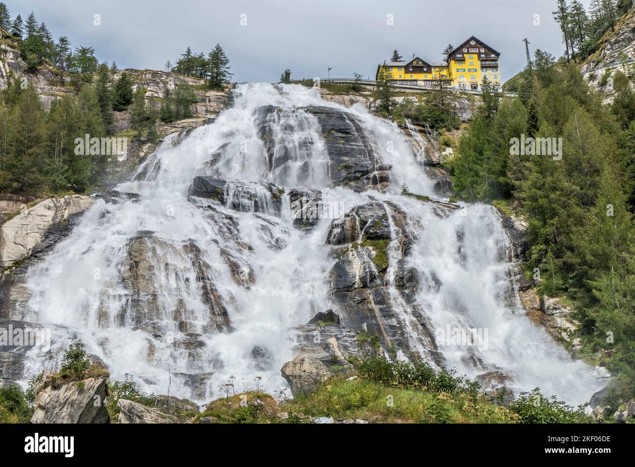 Toce Waterfall The very high and beautiful Waterfall of the Toce in the Formazza ...