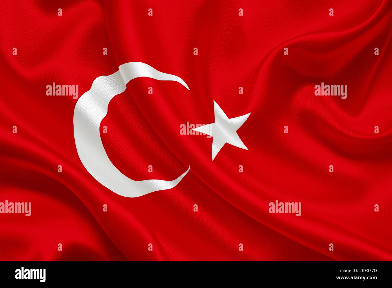 official national flag of Turkey Stock Photo