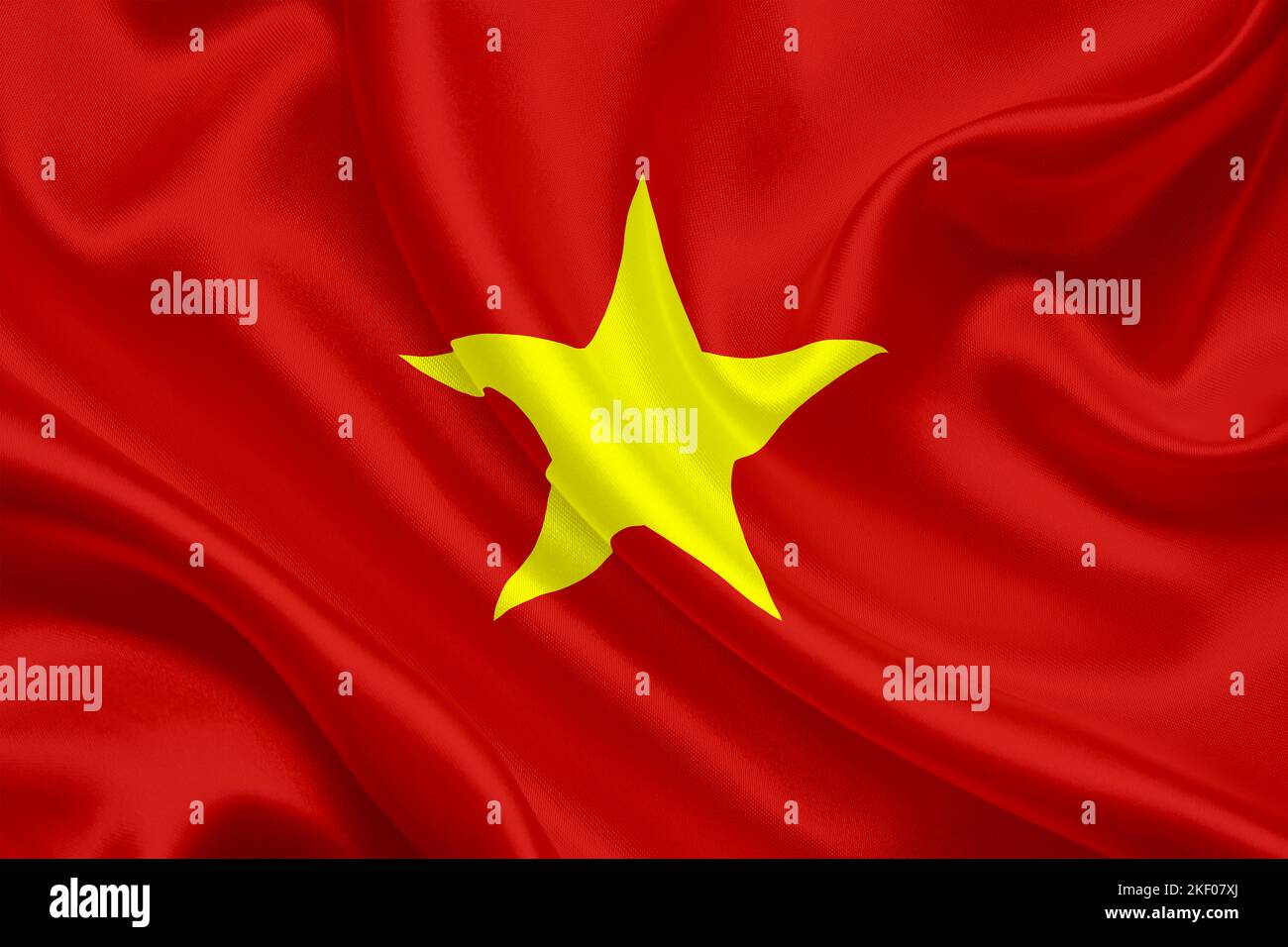 official national flag of Vietnam Stock Photo
