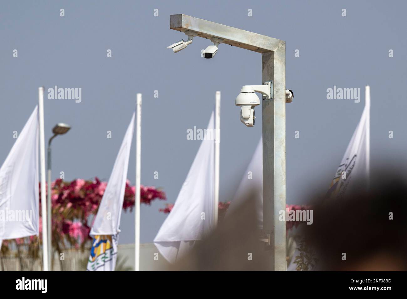 Scharm El Scheich, Egypt. 15th Nov, 2022. Surveillance cameras are set