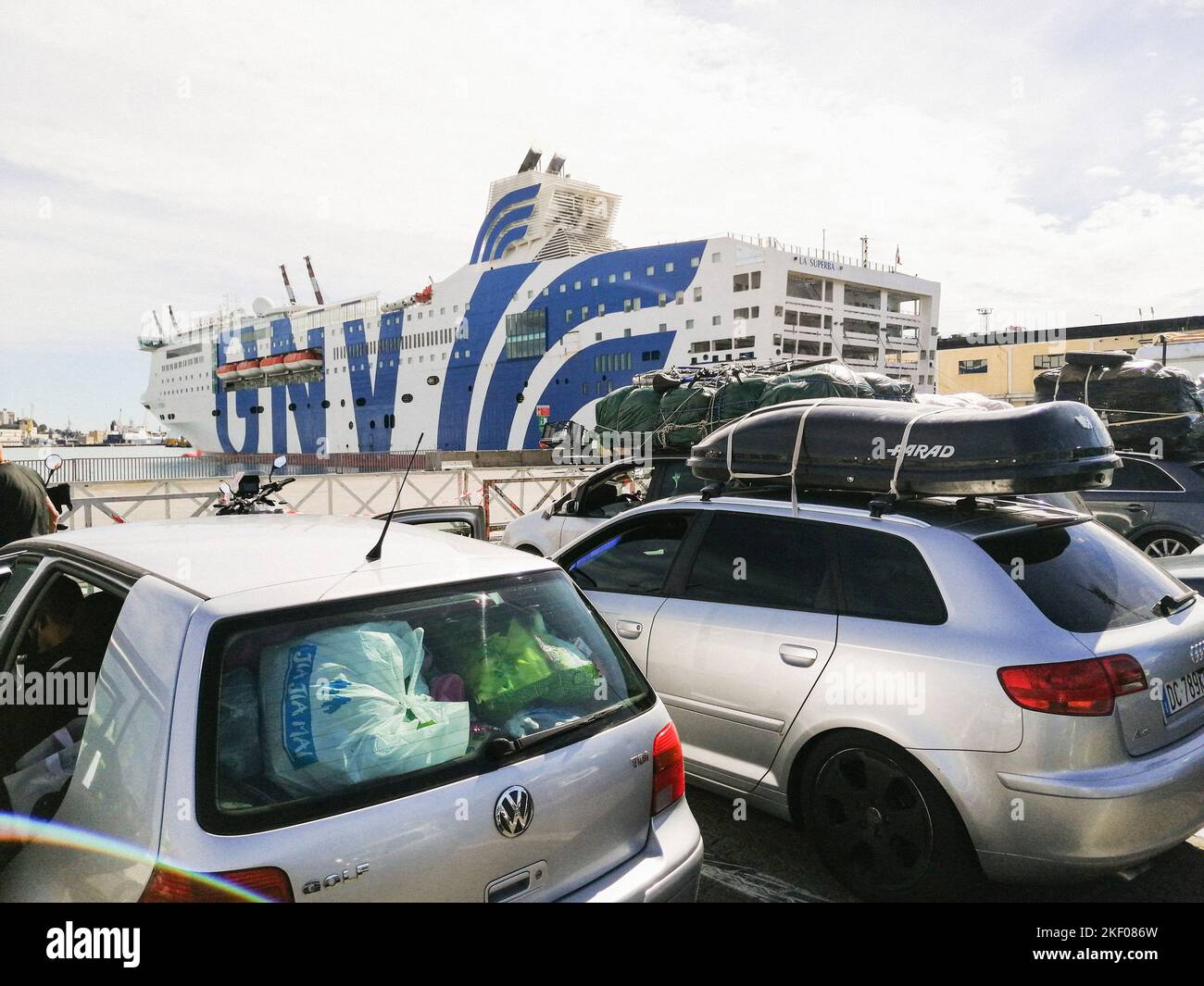 Mediterranean, GNV ferry from Genoa to Tangier, port of Genoa Stock
