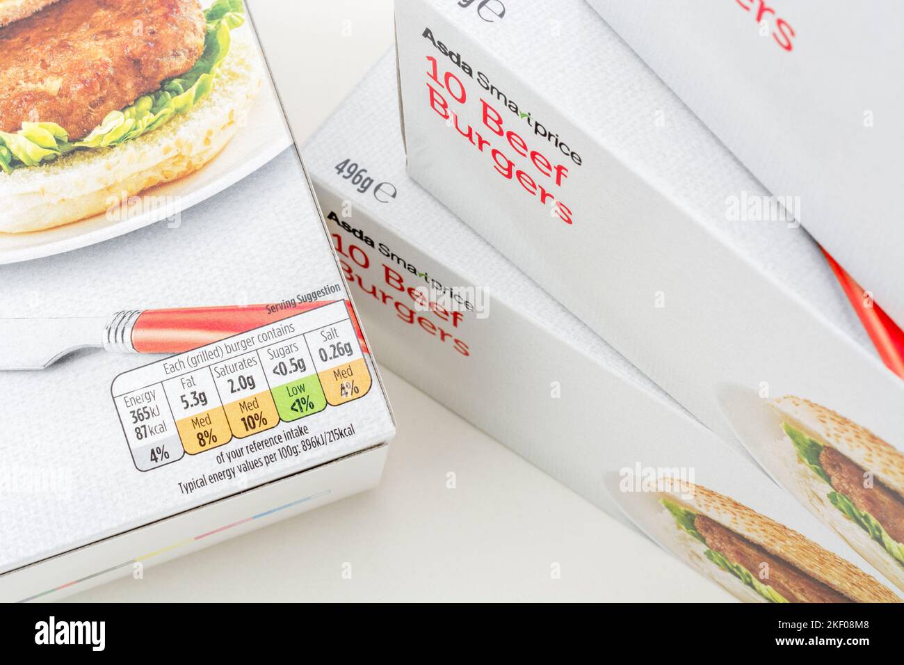 Label on cardboard packet of ASDA supermarket ownlabel economy beef