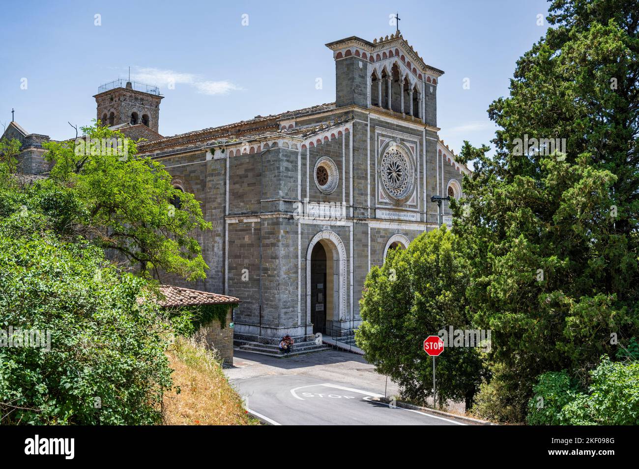 Basilica di Santa Margherita on Piazzale Santa Margherita in hilltop town of Cortona in Tuscany, Italy Stock Photo