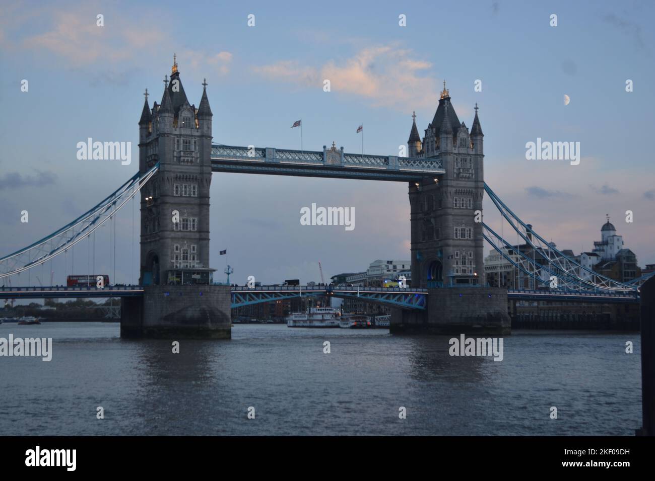 London landmark Towerbridge at dawn, a famous sight in the UK Stock Photo