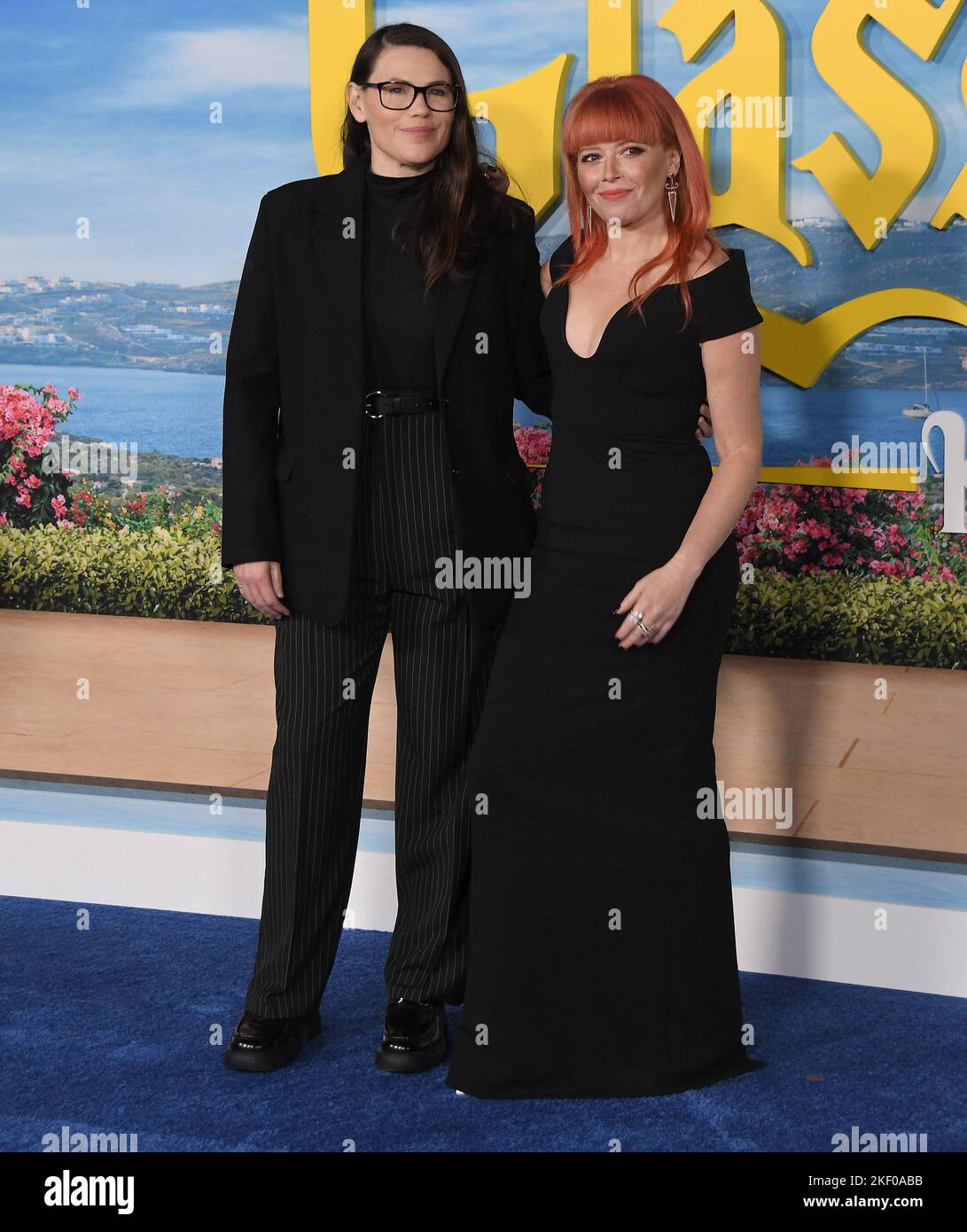 (LR) Clea DuVall and Natasha Lyonne at the GLASS ONION A KNIVES OUT MYSTERY Premiere held at