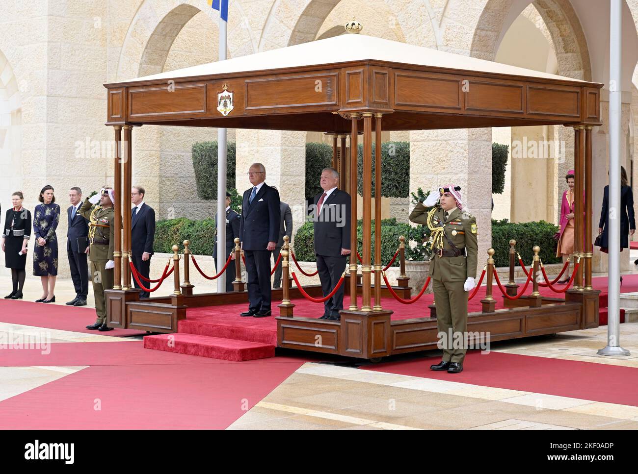 H.M. Queen Silvia, H.M. King Carl XVI Gustaf, H.M. King Abdullah II And ...