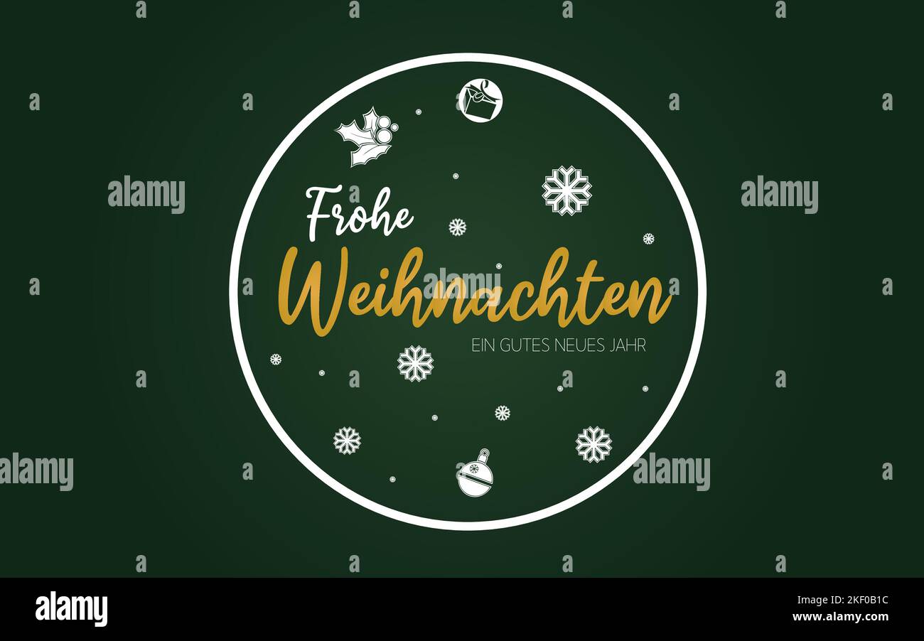 frohe weihnachten merry christmas german Stock Vector