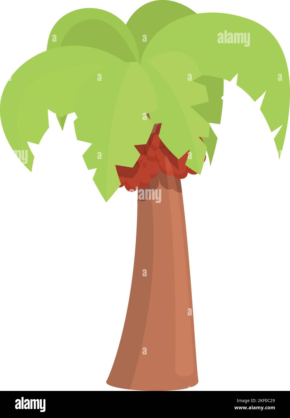 Drop palm tree icon cartoon vector. Fruit food. Tropical product Stock Vector