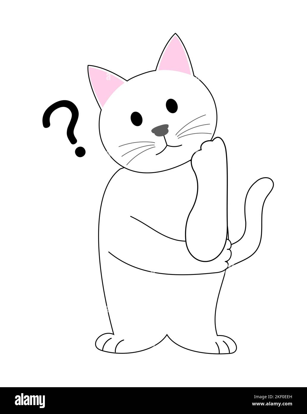 A White Kitten that doesn’t have an answer Stock Photo Alamy