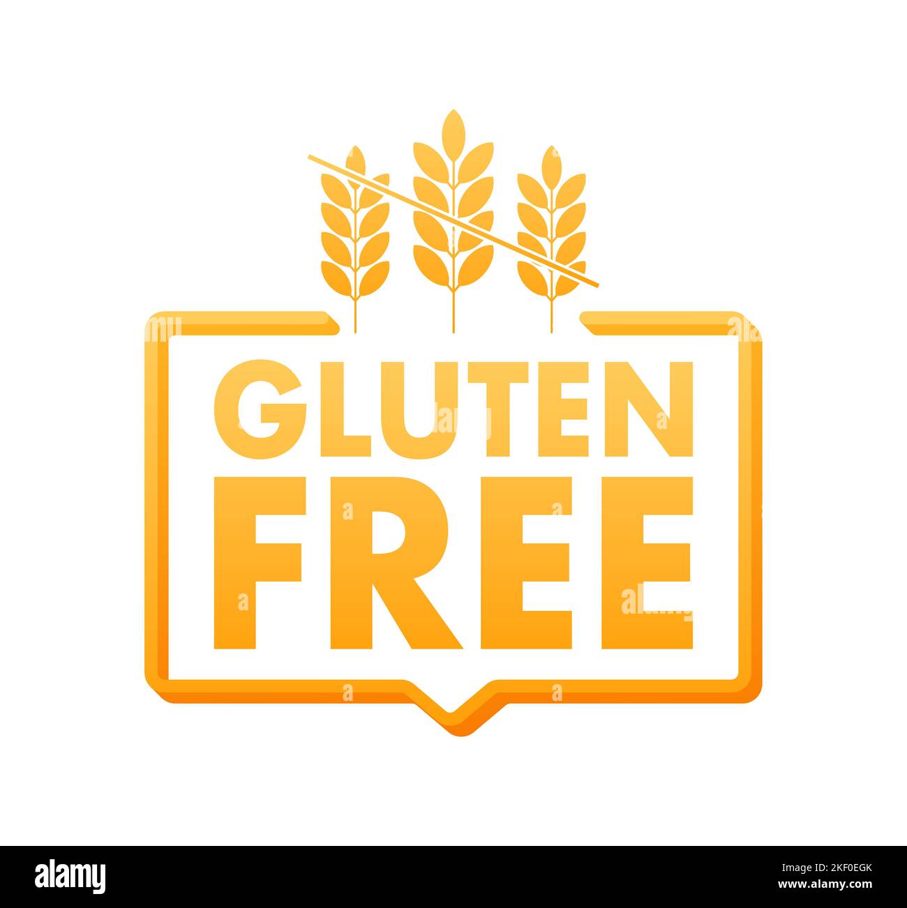 Gluten free. Healthy food labels with lettering. Vegan food stickers