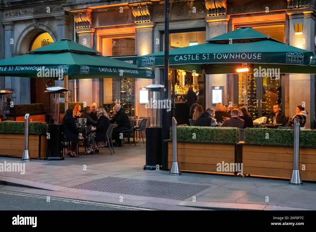 Castle Street Townhouse, a bistro bar in Liverpool Stock Photo - Alamy