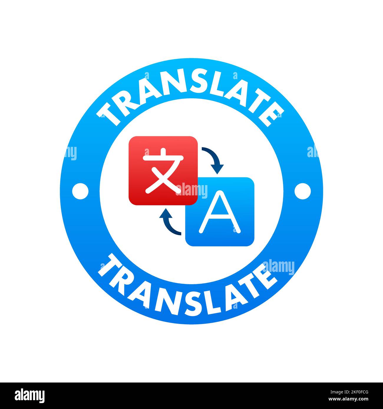Online language translator concept. Translator icon. Vector stock