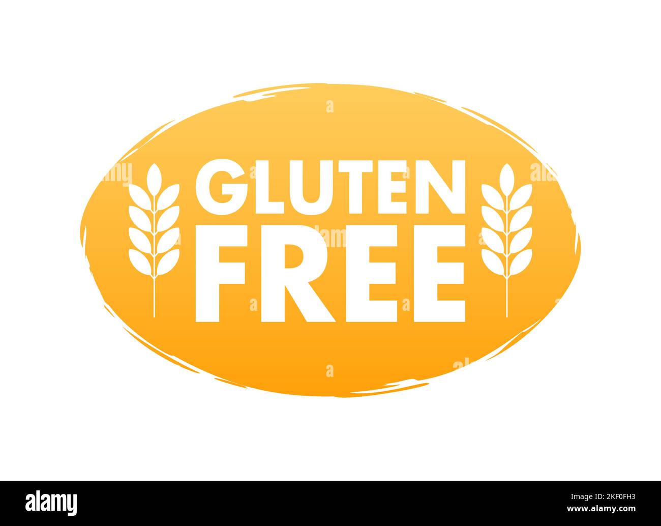 Gluten free. Healthy food labels with lettering. Vegan food stickers