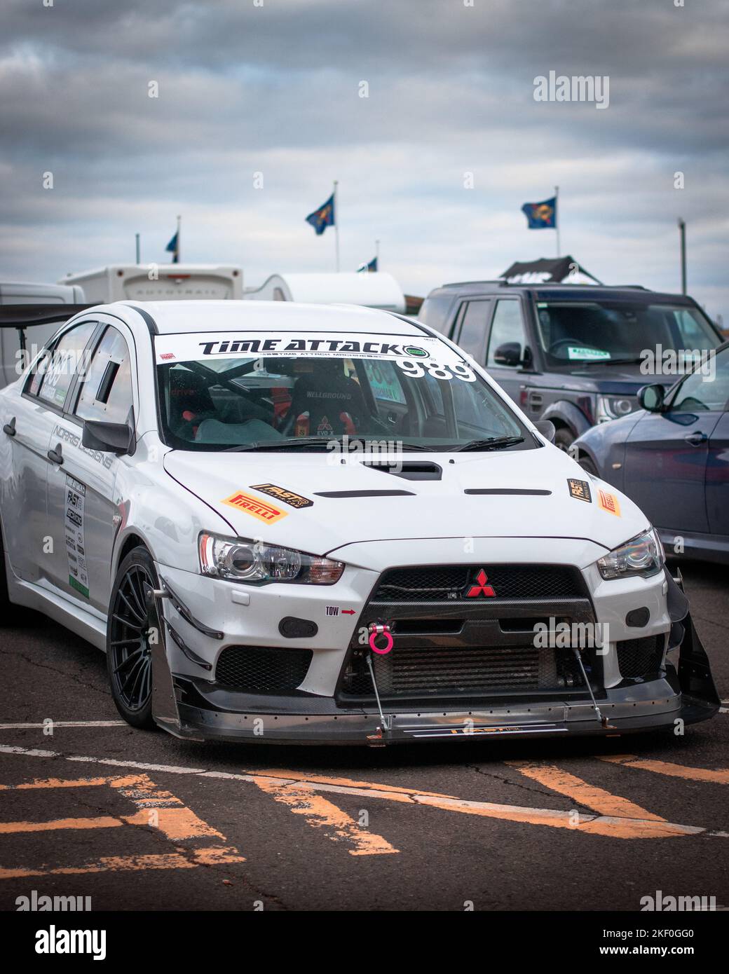 Mitsubishi EVO X 10 Time Attack Car Stock Photo