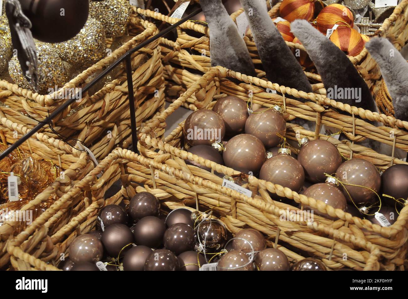 Copenhagen/Denmark/15 November 2022/Various christmas items on sale at ...