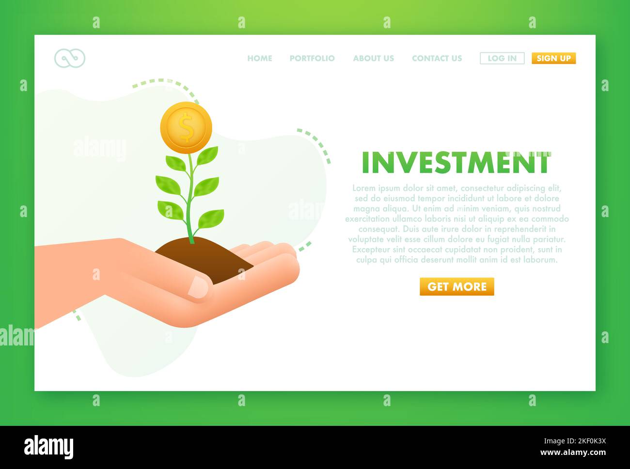 Invesment, money tree. Financial and green economy. Vector stock ...