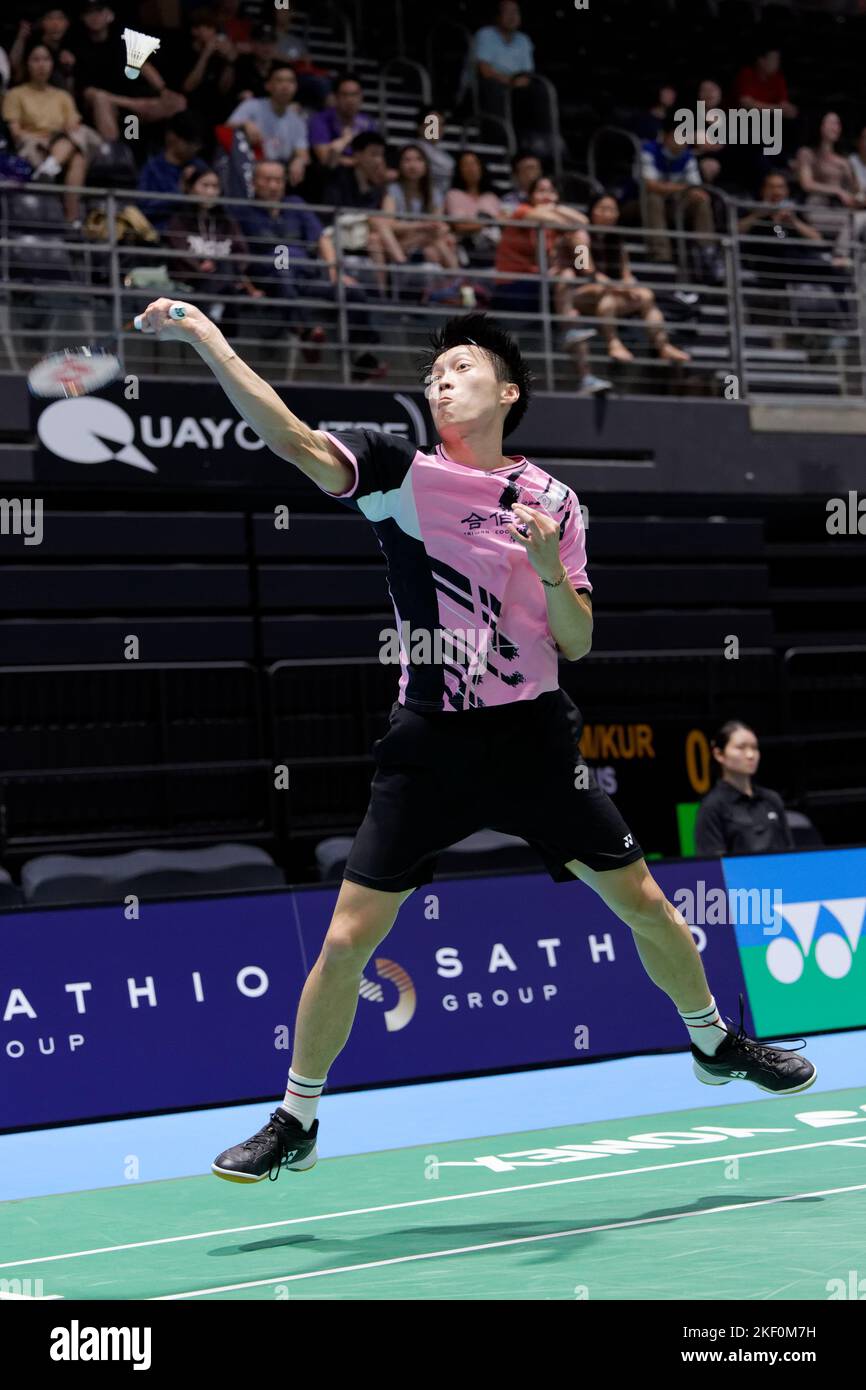 SYDNEY, AUSTRALIA - NOVEMBER 15: Po-Hsuan Yang of Taiwan in action during day 0 of the Sathio Group Australian Open 2022 at Quaycentre on November 15, 2022 in Sydney, Australia Stock Photo