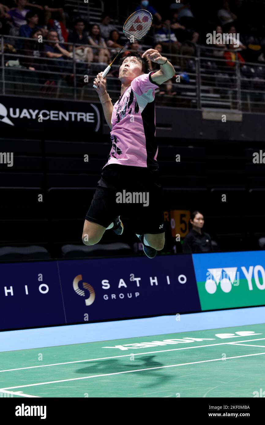 SYDNEY, AUSTRALIA - NOVEMBER 15: Po-Hsuan Yang of Taiwan in action during day 0 of the Sathio Group Australian Open 2022 at Quaycentre on November 15, 2022 in Sydney, Australia Stock Photo