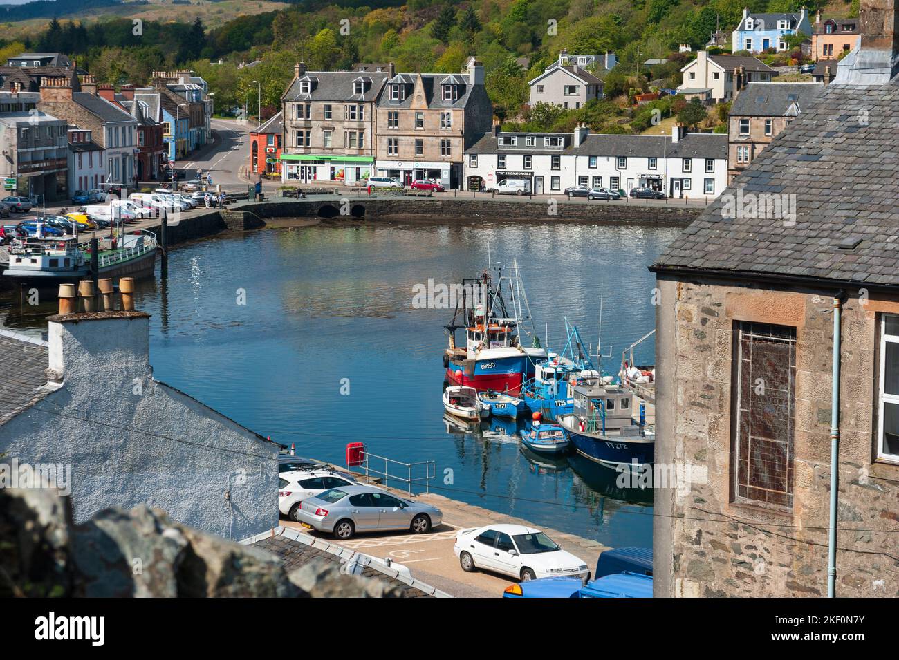 Tarbert Harbour on Loch Lyne in Argyll and Bute Scotland Stock Photo