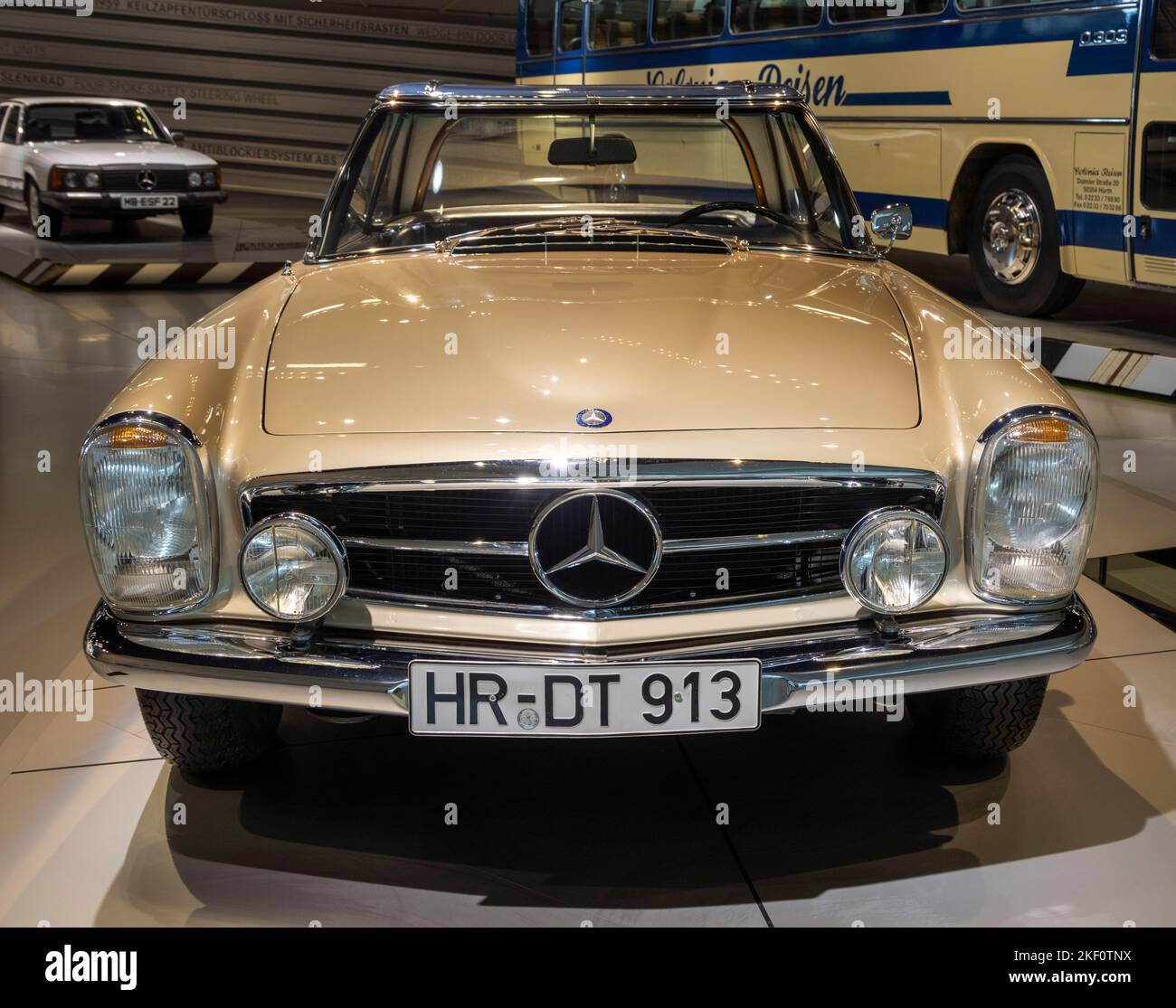 Mercedes-Benz 230 SL sports car, Mercedes Benz Museum, Stuttgart, Germany Stock Photo