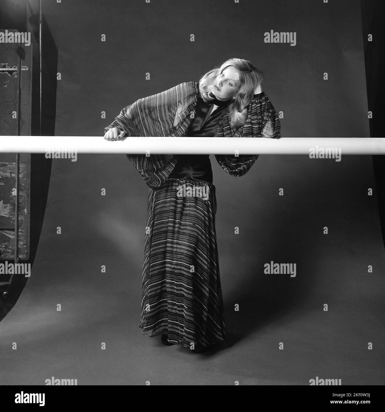 Fashion Studio Shoot For Evening Ware In 1971 Stock Photo Alamy