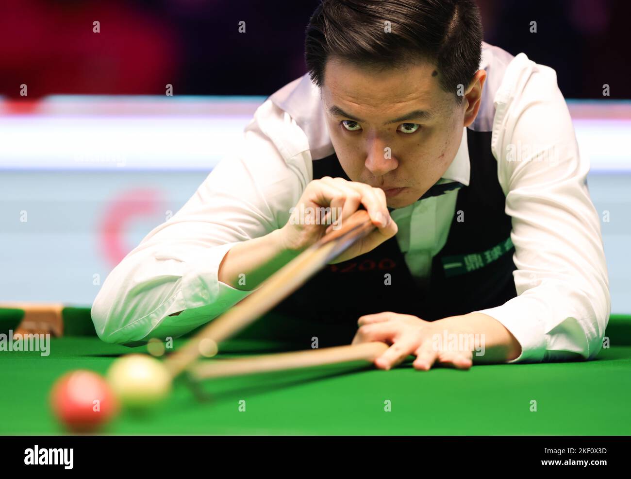 Chinas Xiao Guodong during day four of the Cazoo UK Snooker Championship at the York Barbican